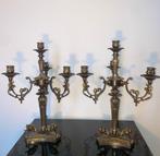 Kaarsenhouder (2) - Verguld brons - Rinascita Neoclassica