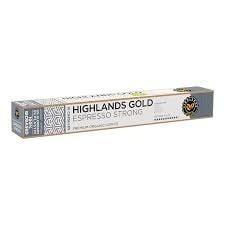 Highlands Gold Espresso Strong - Bio, 10 koffiecups beschikbaar voor biedingen