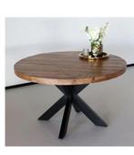 Eettafel mangohout rond 120 cm, bouwjaar 2024, Huis en Inrichting, Tafels | Eettafels, Nieuw