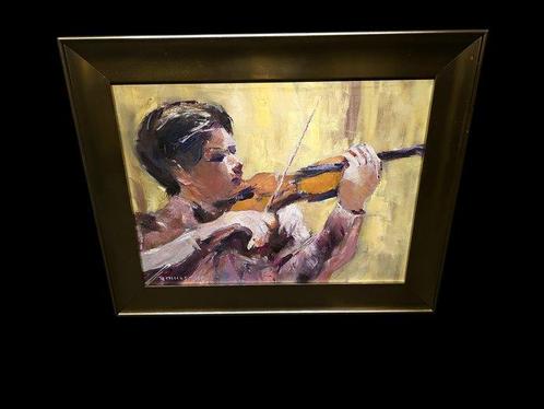 Antoine Reiniers (1923-2013) - La violoniste, Antiek en Kunst, Kunst | Schilderijen | Klassiek