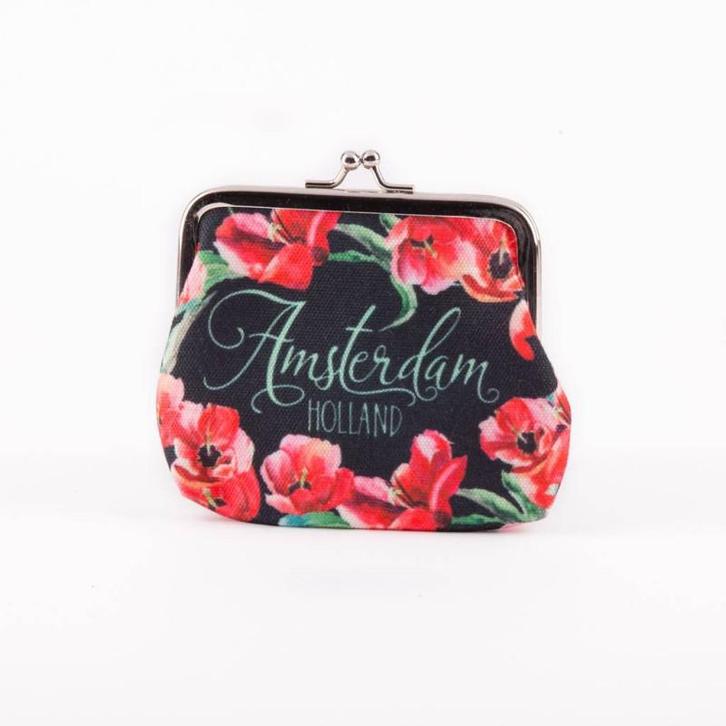 Knip portemonnee klein tulpen rood/zwart, Kleding | Heren, Schoenen, Nieuw, Ophalen of Verzenden