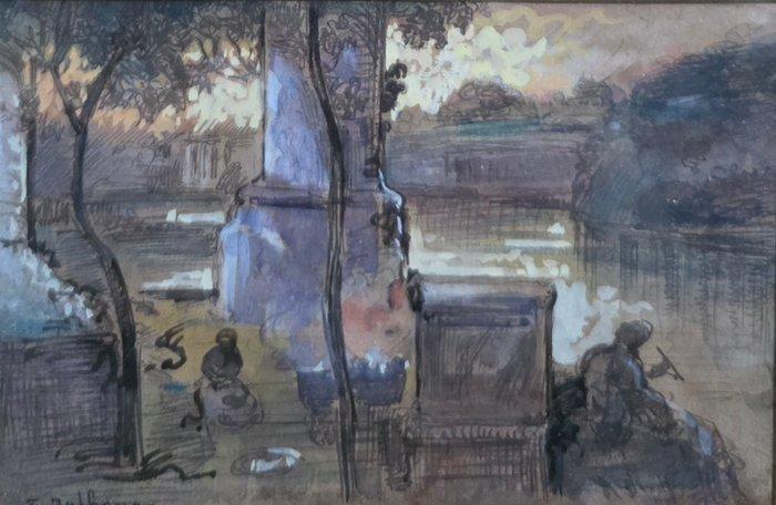 Edoardo Dalbono (1841-1915) - Paesaggio, Antiek en Kunst, Kunst | Schilderijen | Klassiek