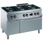 Fornuis 6 vuren, gasoven  gn 2/1, neutrale kast | Diamond |, Verzenden