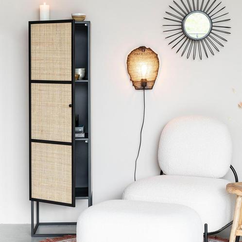 *WOONWINKEL* Smalle Kast Japandi Met Rotan, Huis en Inrichting, Kasten | Wandmeubels, Nieuw, Verzenden