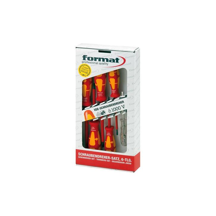 Schroevendraaierset VDE met spanningzoeker PH 6-delig FORMAT, Doe-het-zelf en Verbouw, Gereedschap | Handgereedschap, Nieuw, Verzenden