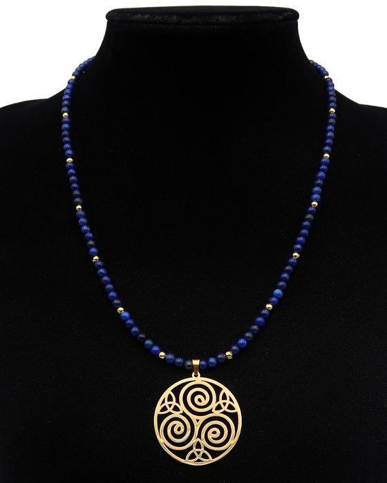 Lapis lazuli - Keltisch Triskèle – Bescherming voor fysieke, Antiek en Kunst, Antiek | Boeken en Bijbels