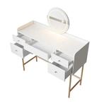 Kaptafel Samira - Incl. Spiegel en LED - Wit, Verzenden, Nieuw