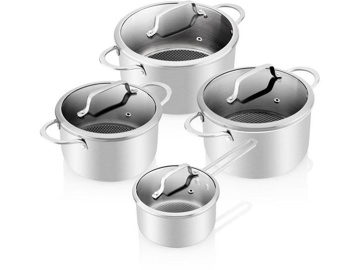 ETA HoneyComb Pannenset - Kookpannenset - Roestvrij staal -, Huis en Inrichting, Keuken | Potten en Pannen, Nieuw, Verzenden