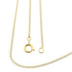 Gouden gourmet schakel ketting | 51 cm (unisex) (unisex), Ophalen of Verzenden, Gebruikt, Overige kleuren, Goud
