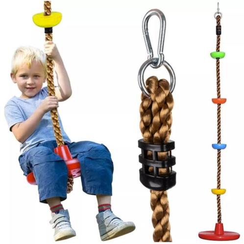 Malatec Klimtouw met schommelfunctie voor kinderen groen..., Kinderen en Baby's, Speelgoed | Overig, Nieuw, Ophalen of Verzenden