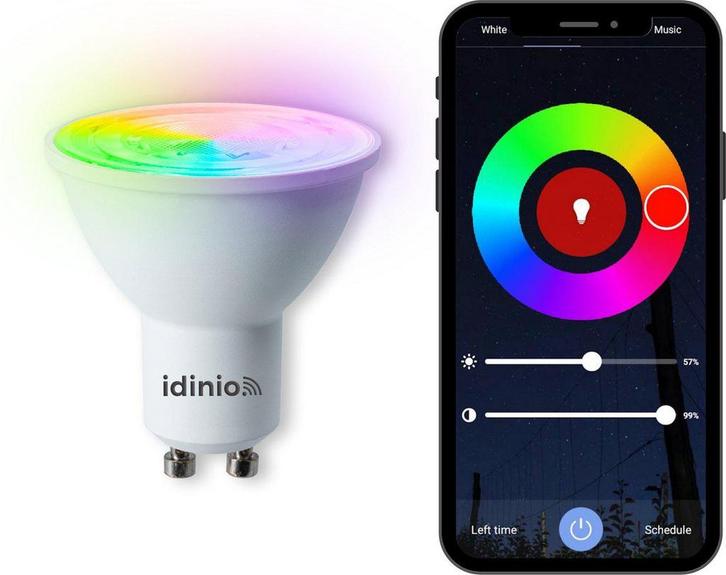 IDINIO Smart LED Spot GU10 - White & Color - Dimbaar - Bedie, Huis en Inrichting, Lampen | Overige, Nieuw, Verzenden