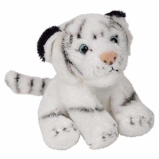 Pluche zittende witte tijger knuffeldier 15cm - Knuffel ti.., Kinderen en Baby's, Speelgoed | Knuffels en Pluche, Verzenden
