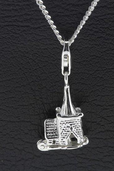 Zilveren Kerk hanger en/of bedel, Sieraden, Tassen en Uiterlijk, Bedels, Verzenden