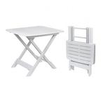 Tuintafel | Gardalux | 44 x 44 x 50 cm (Inklapbaar, Wit), Verzenden, Nieuw