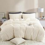 Beddengoed - Dekbedovertrek - 220 x 240 - Beige - Freyamy Pl, Verzenden, Nieuw