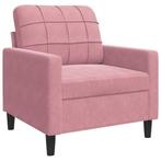Roze Fluwelen Fauteuil 60cm - Tweedekansje voor Jou!, Huis en Inrichting, Ophalen of Verzenden, Nieuw, 75 tot 100 cm, 75 tot 100 cm
