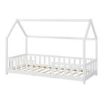 Kinderbed Sisimiut met uitvalbeveiliging en matras 90x200 wi, Verzenden, Nieuw