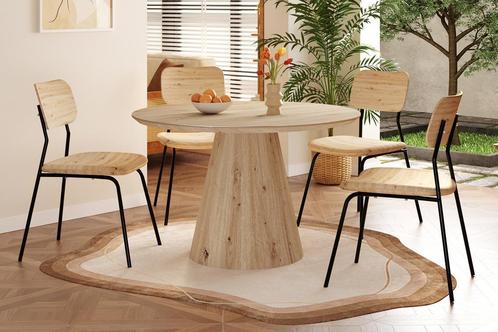 Tigo eettafel rond, kleur oude eik (nieuw, outlet), Huis en Inrichting, Tafels | Eettafels, Nieuw, Overige houtsoorten