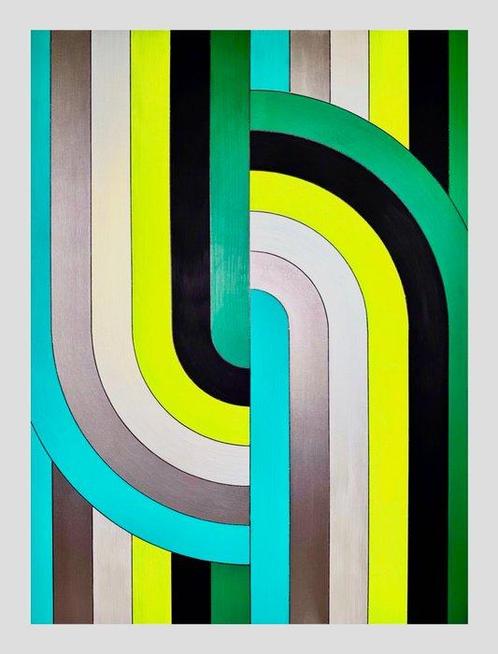 art studio | BRT - Abstract N° 2534.1 - XXL - CircleLines, Antiek en Kunst, Kunst | Schilderijen | Modern