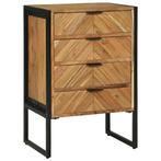 vidaXL Dressoir Bruin 50 x 35 x 75 cm Massief acaciahout, Huis en Inrichting, Kasten | Dressoirs, Verzenden, Nieuw, Overige houtsoorten