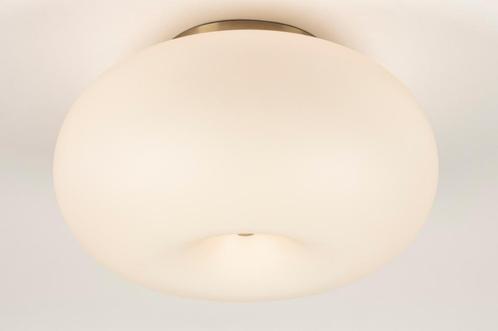 Rietveld Plafondlampen - Goud, Beige - Glas, Huis en Inrichting, Lampen | Plafondlampen, Verzenden