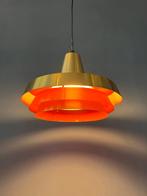 Mid Century Orange Danish Style Brass Pendant Lamp, Ophalen of Verzenden, Nieuw
