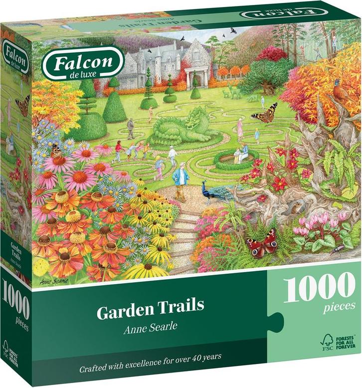 Garden Trails Puzzel (1000 stukjes) | Falcon - Puzzels, Hobby en Vrije tijd, Denksport en Puzzels, Nieuw, Verzenden