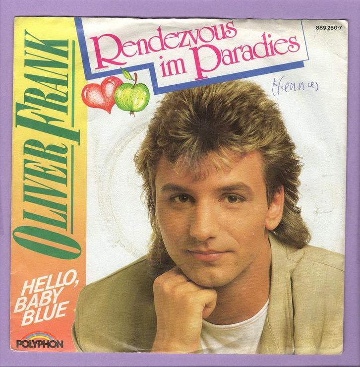 Oliver Frank – Rendezvous Im Paradies / Hello, Baby Blue (1-, Cd's en Dvd's, Vinyl Singles, Ophalen of Verzenden