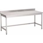 RVS Tafel met Achteropstand | 8 Afmetingen HorecaTraders, Zakelijke goederen, Horeca | Meubilair en Inrichting, Verzenden, Nieuw in verpakking
