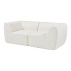 [en.casa] 2-Zitsbank Hurvas modulaire bank 216x108x76 cm crè, Verzenden, Nieuw