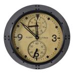 Durham wandklok ø46x10cm, Ophalen of Verzenden, Nieuw, Zwart