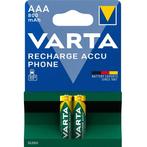 Varta AAA (HR03) Recharge Accu Phone batterijen /, Nieuw, Ophalen of Verzenden