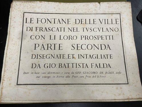 Giovanni Battista Falda (1643-1678) - Lotto Acquaforte, Antiek en Kunst, Antiek | Overige Antiek