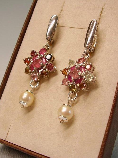 Zonder Minimumprijs - Oorbellen Zilver - 7.80ct. tw., Sieraden, Tassen en Uiterlijk, Oorbellen