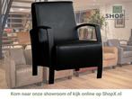 Leren fauteuil Glory - Massif Nero (zwart), Huis en Inrichting, Fauteuils, Nieuw, Ophalen of Verzenden, 50 tot 75 cm, Industrieel, Modern
