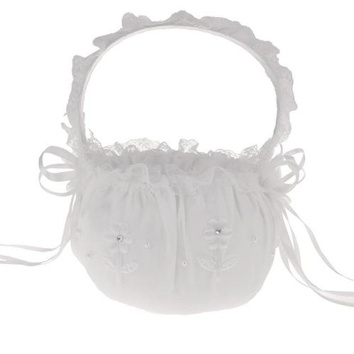 Strooimandje wit met bloemen NIEUW, Kleding | Dames, Trouwkleding en Trouwaccessoires, Wit, Nieuw, Ophalen of Verzenden