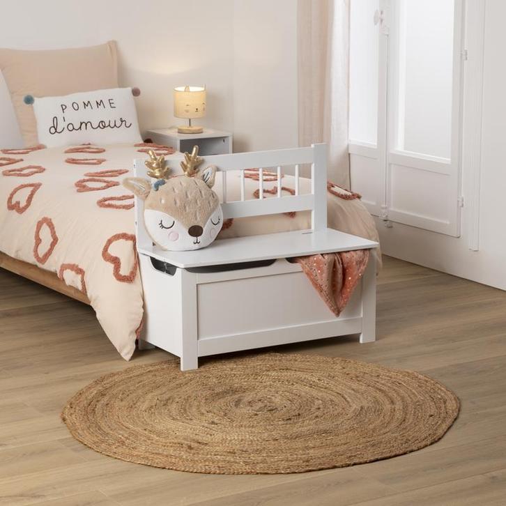 Speelgoedkist / opbergbankje - wit - 75,1 x 34,7 x 64,9 cm, Tuin en Terras, Tuinbanken, Nieuw, Verzenden