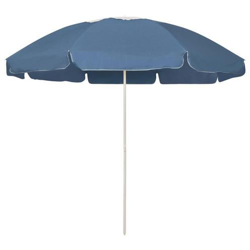 vidaXL Strandparasol 240 cm blauw, Tuin en Terras, Parasols, Strandparasol, Nieuw, 2 tot 3 meter, Verzenden