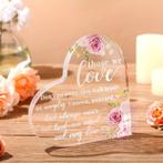 Hart van epoxy met bloemen those we love 10*1 cm gift,, Hobby en Vrije tijd, Ophalen of Verzenden, Nieuw