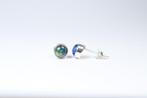 Zwarte Chalama Opal 2 oorstekers / cabochon / nieuw- 1.02 g, Verzamelen