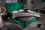 Design bedstee PARIS 180x200cm donkergroen fluweel, Huis en Inrichting, Slaapkamer | Bedden, Ophalen of Verzenden, Nieuw
