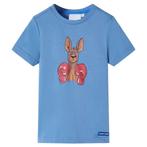 vidaXL Kindershirt met korte mouwen 116 middenblauw, Verzenden, Nieuw