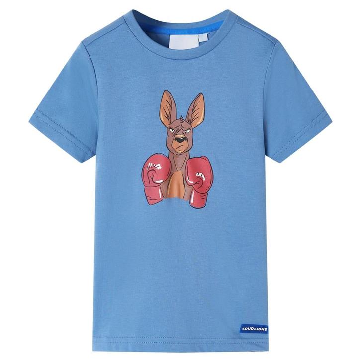 vidaXL Kindershirt met korte mouwen 116 middenblauw, Kinderen en Baby's, Kinderkleding | Overige, Nieuw, Verzenden