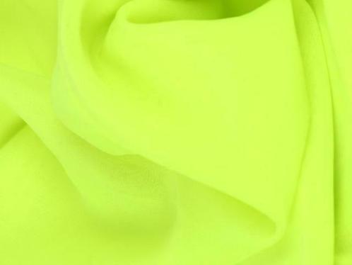15 meter chiffon stof - Limoengroen - 150cm breed, Hobby en Vrije tijd, Stoffen en Lappen, 120 cm of meer, 200 cm of meer, Groen
