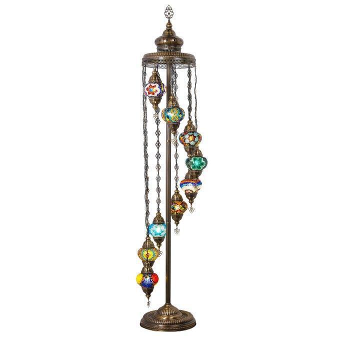 Staande lamp - Authentieke Turkse mozaïek vloerlamp - 9, Antiek en Kunst, Kunst | Designobjecten