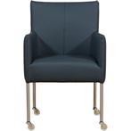 Leren eetkamerstoel Desire - Toledo Marine (blauw) - Poten, Huis en Inrichting, Stoelen, Overige kleuren, Bohemian, Industrieel, Modern, Scandinavisch
