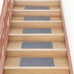 vidaXL Trapmatten Zelfklevend 15 stuks 60x25 cm Lichtgrijs, Doe-het-zelf en Verbouw, Ladders en Trappen, Verzenden, Nieuw