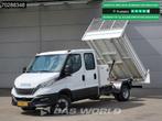 Iveco Daily 35C16 3.0L Open Laadbak met Kist Dubbel Cabine D, Stof, Gebruikt, Euro 6, Iveco