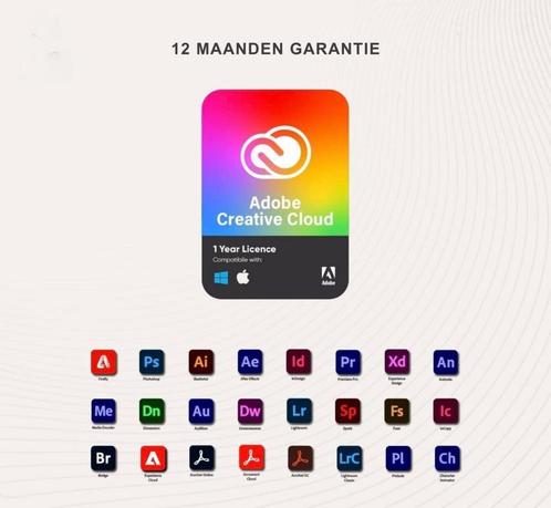 Adobe Creative Cloud – 1 Jaar – Directe Levering per Mail, Computers en Software, Ontwerp- en Bewerkingssoftware, Nieuw, MacOS