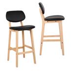 Set van 2 Kunstleren Barkrukken – Houten Frame en Comfort, Huis en Inrichting, Verzenden, Nieuw